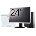 Pachet Calculator Second Hand HP EliteDesk 800 G3 Tower, Intel Core i3-6100 3.70GHz, 8GB DDR4, 256GB SSD, DVD-ROM + Monitor 24" & Imprimanta Brother HL-L6300DW