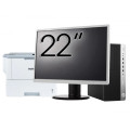 Pachet Calculator Second Hand HP EliteDesk 800 G3 Tower, Intel Core i3-6100 3.70GHz, 8GB DDR4, 256GB SSD, DVD-ROM + Monitor 22" & Imprimanta Brother HL-L6300DW