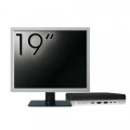 Pachet Calculator Second Hand HP EliteDesk 800 G3 Mini PC, Intel Core i5-6500T 2.50GHz, 8GB DDR4, 256GB SSD + Monitor 19"
