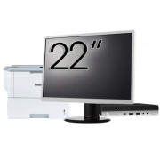 Pachet Calculator Second Hand HP EliteDesk 800 G3 Mini PC, Intel Core i5-6500T 2.50GHz, 16GB DDR4, 256GB SSD + Monitor 22" & Imprimanta Brother HL-L6300DW