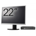 Pachet PC Second Hand HP Elitedesk 800 G2 Mini PC, Intel Core i5-6500T 2.50GHz, 8GB DDR4, 256GB SSD + Monitor 22"