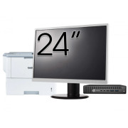Pachet PC Second Hand HP Elitedesk 800 G2 Mini PC, Intel Core i5-6500T 2.50GHz, 8GB DDR4, 256GB SSD + Monitor 24" & Imprimanta Brother HL-L6300DW