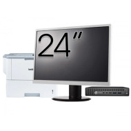 Pachet PC Second Hand HP Elitedesk 800 G2 Mini PC, Intel Core i5-6500T 2.50GHz, 8GB DDR4, 256GB SSD + Monitor 24" & Imprimanta Brother HL-L6300DW