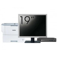 Pachet Calculator Second Hand HP Elitedesk 800 G2 Mini PC, Intel Core i7-6700T 2.80GHz, 8GB DDR4, 256GB SSD + Monitor 19" & Imprimanta Brother HL-L6300DW