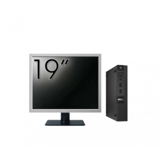 Pachet Calculator Second Hand DELL OptiPlex 9020 Mini PC, Intel Core i5-4590T 2.00GHz, 8GB DDR3, 128GB SSD + Monitor 19 Inch