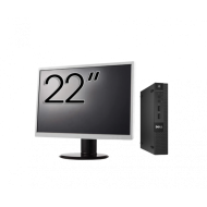 Pachet Calculator Second Hand DELL OptiPlex 9020 Mini PC, Intel Core i5-4590T 2.00GHz, 8GB DDR3, 128GB SSD + Monitor 22 Inch