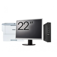 Pachet Calculator Second Hand DELL OptiPlex 9020 Mini PC, Intel Core i5-4590T 2.00GHz, 8GB DDR3, 128GB SSD + Monitor 22 Inch + Imprimanta Brother HL-L6300DW