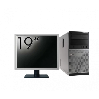Pachet Calculator Second Hand DELL Optiplex 9020 Tower, Intel Core i5-4570 3.20GHz, 8GB DDR3, 240GB SSD + Monitor 19"