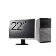 Pachet Calculator Second Hand DELL Optiplex 9020 Tower, Intel Core i5-4570 3.20GHz, 8GB DDR3, 240GB SSD + Monitor 22"