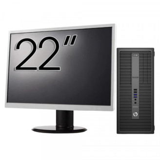 Pachet Calculator Second Hand HP 800 G2 Tower, Intel Core i5-6500 3.20GHz, 8GB DDR4, 256GB SSD + Monitor 22"