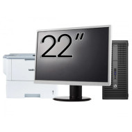Pachet Calculator Second Hand HP 800 G2 Tower, Intel Core i5-6500 3.20GHz, 8GB DDR4, 256GB SSD + Monitor 22" & Imprimanta Brother HL-L6300DW