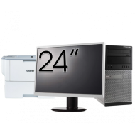 Pachet Calculator Second Hand DELL Optiplex 9020 Tower, Intel Core i5-4570 3.20GHz, 8GB DDR3, 240GB SSD + Monitor 24"