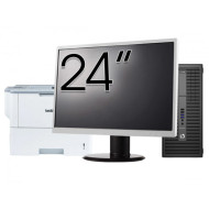 Pachet Calculator Second Hand HP 800 G2 Tower, Intel Core i5-6500 3.20GHz, 16GB DDR4, 512GB SSD + Monitor 24" & Imprimanta Brother HL-L6300DW