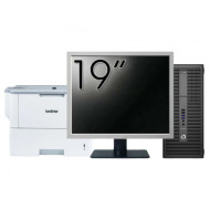 Pachet Calculator Second Hand HP 800 G2 Tower, Intel Core i5-6500 3.20GHz, 16GB DDR4, 512GB SSD + Monitor 19" & Imprimanta Brother HL-L6300DW