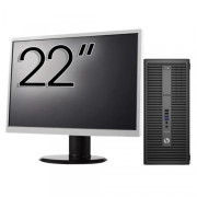 Pachet Calculator Second Hand HP 800 G2 Tower, Intel Core i5-6500 3.20GHz, 16GB DDR4, 256GB SSD + Monitor 22"