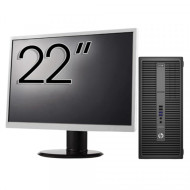 Pachet Calculator Second Hand HP 800 G2 Tower, Intel Core i5-6500 3.20GHz, 16GB DDR4, 256GB SSD + Monitor 22"