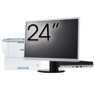 Pachet Calculator Second Hand HP EliteDesk 800 G3 Mini PC, Intel Core i7-7700T 2.90GHz, 8GB DDR4, 256GB SSD, Wi-Fi + Monitor 24" & Imprimanta Brother HL-L6300DW
