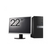 Pachet Calculator Second Hand DELL Optiplex 3040 Tower, Intel Core i3-6100 3.70GHz, 4GB DDR3, 500GB HDD + Monitor 22"