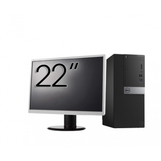 Pachet Calculator Second Hand DELL Optiplex 3040 Tower, Intel Core i3-6100 3.70GHz, 4GB DDR3, 500GB HDD + Monitor 22"