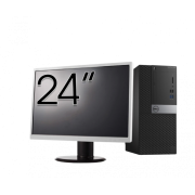 Pachet Calculator Second Hand DELL Optiplex 3040 Tower, Intel Core i3-6100 3.70GHz, 4GB DDR3, 500GB HDD + Monitor 24"