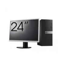 Pachet Calculator Second Hand DELL Optiplex 3040 Tower, Intel Core i3-6100 3.70GHz, 4GB DDR3, 500GB HDD + Monitor 24"