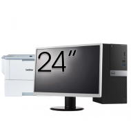 Pachet Calculator Second Hand DELL Optiplex 3040 Tower, Intel Core i3-6100 3.70GHz, 4GB DDR3, 500GB HDD + Monitor 24" + Imprimanta Brother HL-L6300DW