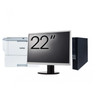 Calculator Second Hand DELL OptiPlex 5070 Mini, Intel Pentium Gold G5600T 3.30GHz, 8GB DDR4, 256GB SSD + Monitor 22" + Imprimanta Brother HL-L6300DW