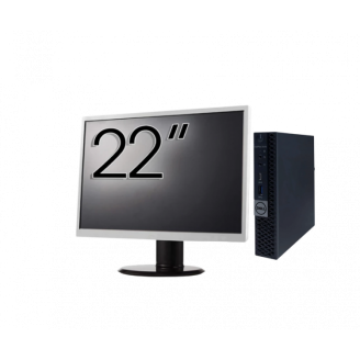 Calculator Second Hand DELL OptiPlex 5070 Mini, Intel Core i3-8100T 3.10GHz, 8GB DDR4, 128GB SSD + Monitor 22"