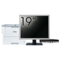 Pachet PC Second Hand HP ProDesk 600 G4 Mini, Intel Core i5-8500T 2.10 - 3.50GHz, 8GB DDR4, 256GB SSD + Monitor 19" & Imprimanta Brother HL-L6300DW
