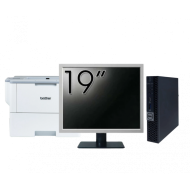 Calculator Second Hand DELL OptiPlex 5070 Mini, Intel Core i3-8100T 3.10GHz, 8GB DDR4, 128GB SSD + Monitor 19" + Imprimanta Brother HL-L6300DW