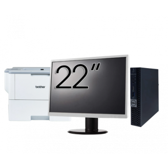 Calculator Second Hand DELL OptiPlex 5070 Mini, Intel Core i3-8100T 3.10GHz, 8GB DDR4, 128GB SSD + Monitor 22" + Imprimanta Brother HL-L6300DW
