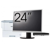 Pachet Calculator Second Hand HP ProDesk 600 G3 Mini PC, Intel Core i5-6500T 2.50GHz, 8GB DDR4, 512GB SSD + Monitor 24" & Imprimanta Brother HL-L6300DW