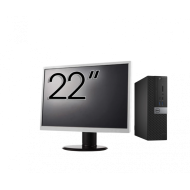 Pachet Calculator Second Hand DELL OptiPlex 7040 SFF, Intel Core i3-6100 3.70GHz, 8GB DDR4, 256GB SSD + Monitor 22"