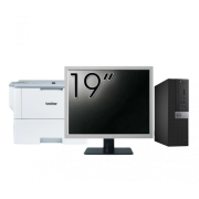 Pachet Calculator Second Hand DELL OptiPlex 7040 SFF, Intel Core i3-6100 3.70GHz, 8GB DDR4, 256GB SSD + Monitor 19" + Imprimanta Brother HL-L6300DW