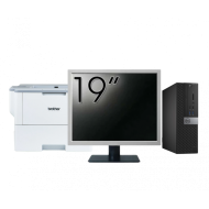 Pachet Calculator Second Hand DELL OptiPlex 7040 SFF, Intel Core i3-6100 3.70GHz, 8GB DDR4, 256GB SSD + Monitor 19" + Imprimanta Brother HL-L6300DW
