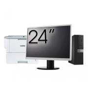 Pachet Calculator Second Hand DELL OptiPlex 7040 SFF, Intel Core i3-6100 3.70GHz, 8GB DDR4, 256GB SSD + Monitor 24" + Imprimanta Brother HL-L6300DW