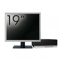 Pachet Calculator Second Hand HP ProDesk 600 G3 SFF, Intel Core i3-7100 3.90GHz, 8GB DDR4, 240GB SSD + Monitor 19"