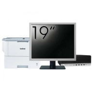 Pachet Calculator Second Hand HP ProDesk 600 G3 SFF, Intel Core i3-7100 3.90GHz, 8GB DDR4, 240GB SSD + Monitor 19" & Imprimanta Brother HL-L6300DW