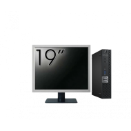 Pachet Calculator Second Hand DELL OptiPlex 7050 Mini PC, Intel Core i5-7500T 2.70 - 3.30GHz, 8GB DDR4, 256GB SSD + Monitor 19"