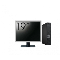 Pachet Calculator Second Hand DELL OptiPlex 7050 Mini PC, Intel Core i5-7500T 2.70 - 3.30GHz, 8GB DDR4, 256GB SSD + Monitor 19"