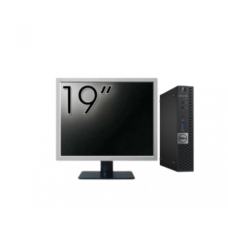 Pachet Calculator Second Hand DELL OptiPlex 7050 Mini PC, Intel Core i5-7500T 2.70 - 3.30GHz, 8GB DDR4, 256GB SSD + Monitor 19"