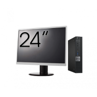Pachet Calculator Second Hand DELL OptiPlex 7050 Mini PC, Intel Core i5-7500T 2.70 - 3.30GHz, 8GB DDR4, 256GB SSD + Monitor 24"
