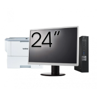 Pachet Calculator Second Hand DELL OptiPlex 7050 Mini PC, Intel Core i5-7500T 2.70 - 3.30GHz, 8GB DDR4, 256GB SSD + Monitor 24" + Imprimanta Brother HL-L6300DW