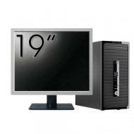 Pachet Calculator Second Hand HP ProDesk 490 G3 Tower, Intel Core i5-6400 2.70GHz, 8GB DDR3, 500GB HDD, DVD-ROM  + Monitor 19"