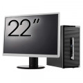 Pachet Calculator Second Hand HP ProDesk 490 G3 Tower, Intel Core i5-6400 2.70GHz, 8GB DDR3, 500GB HDD, DVD-ROM  + Monitor 22"