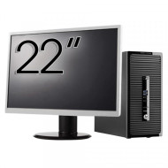 Pachet Calculator Second Hand HP ProDesk 490 G3 Tower, Intel Core i5-6400 2.70GHz, 8GB DDR3, 500GB HDD, DVD-ROM  + Monitor 22"
