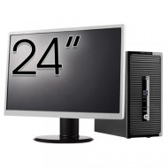 Pachet Calculator Second Hand HP ProDesk 490 G3 Tower, Intel Core i5-6400 2.70GHz, 8GB DDR3, 500GB HDD, DVD-ROM  + Monitor 24"
