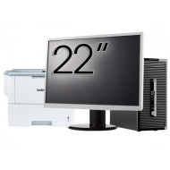 Pachet Calculator Second Hand HP ProDesk 490 G3 Tower, Intel Core i5-6400 2.70GHz, 8GB DDR3, 500GB HDD, DVD-ROM  + Monitor 22" & Imprimanta Brother HL-L6300DW