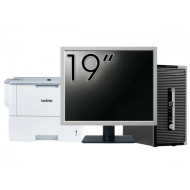 Pachet Calculator Second Hand HP ProDesk 490 G3 Tower, Intel Core i5-6400 2.70GHz, 8GB DDR3, 500GB HDD, DVD-ROM  + Monitor 19" & Imprimanta Brother HL-L6300DW