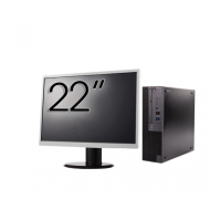 Pachet Calculator Second Hand DELL OptiPlex 3070 SFF, Intel Core i3-9100 3.60 - 4.20GHz, 8GB DDR4, 256GB SSD + Monitor 22"